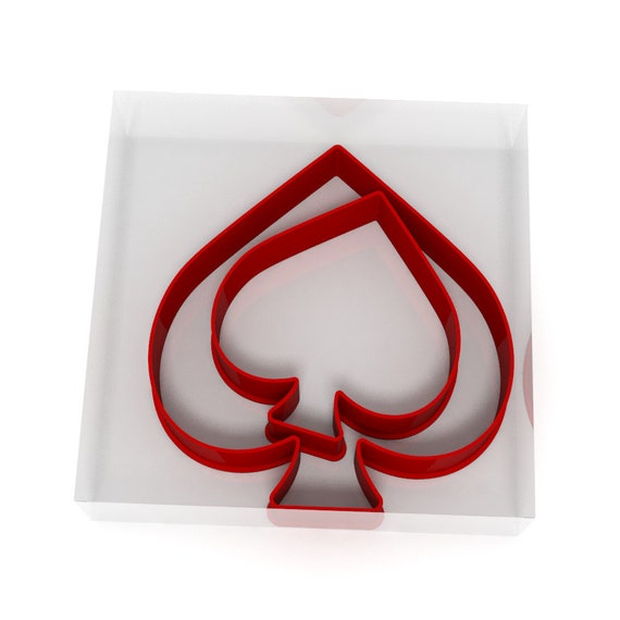Spades Tube Cookie Cutter Set of 2 Fondant Icing Cake Biscuit Etsy