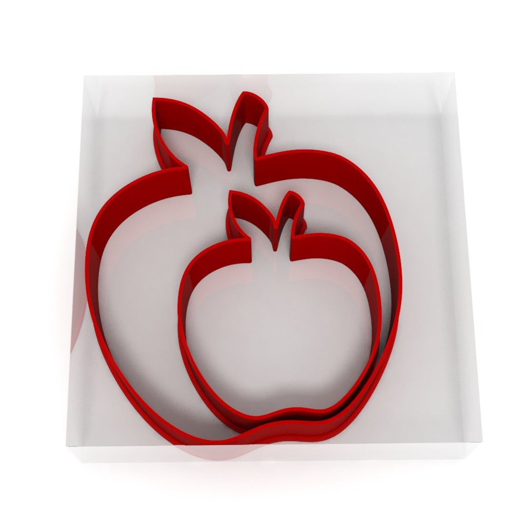 Apple Fruit Cookie Cutter Set of 2 Fondant Icing Cake Biscuit Etsy
