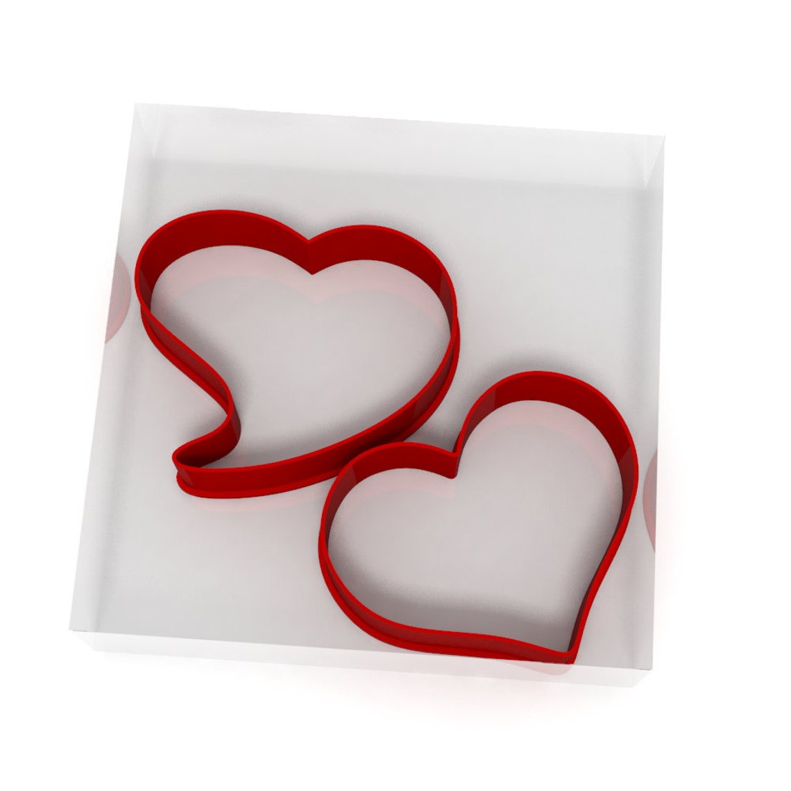 Heart Fondant Cutters Set of 4 For Icing Cookie or Cake 2 3 Etsy