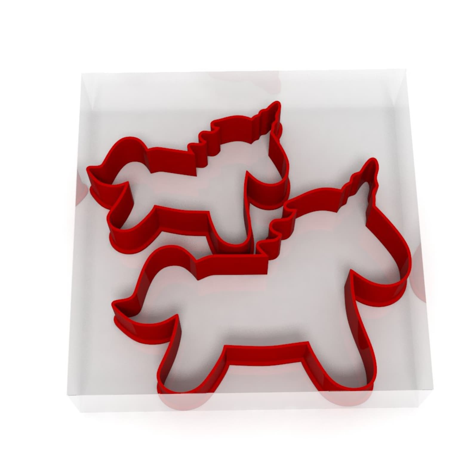 Unicorn Cookie Cutter Set of 2 Fondant Icing Cake Biscuit Etsy UK