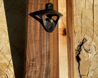 Magnetic Bottle Opener - Hardwood - Laser Engraving Available