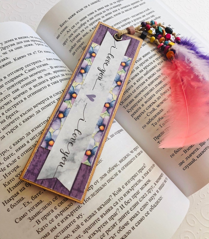 Unique Bookmark Handmade Bookmarks Feathers For Book Lovers Etsy