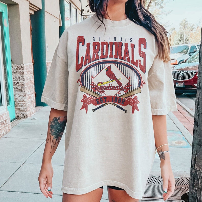 St. Louis Baseball Sweatshirt Vintage Style St. Louis Baseball Crewneck Sweatshirt St. Louis EST 1882 Sweatshirt Game Day image 4