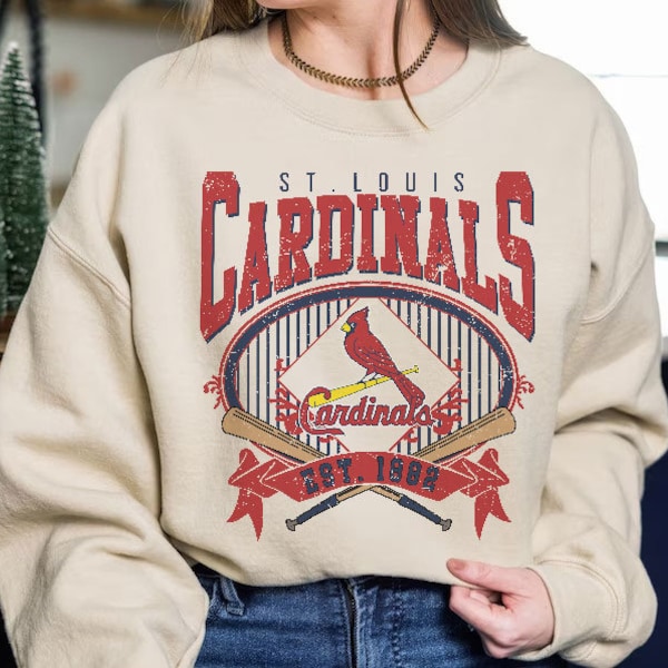 St. Louis Baseball Sweatshirt | Vintage Style St. Louis Baseball Crewneck Sweatshirt | St. Louis EST 1882 Sweatshirt | Game Day