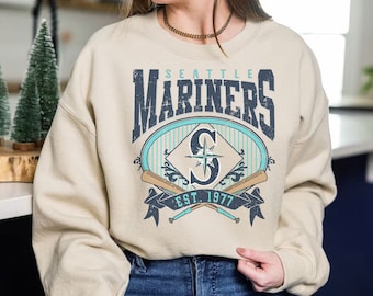 Seattle Baseball Sweatshirt | Vintage Style Seattle Baseball Crewneck Sweatshirt | Seattle EST 1977 Sweatshirt | Game Day