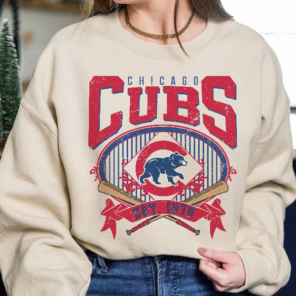 Chicago Baseball Sweatshirt | Vintage Style Chicago Baseball Crewneck Sweatshirt | Chicago EST 1870 Sweatshirt | Game Day