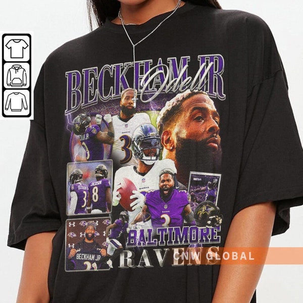 Odell Beckham Jr Baltimore Football Shirt, Ravens Football Shirt Christmas Gift Unisex, Football 90s Vintage Fan Gift 2609PTTH