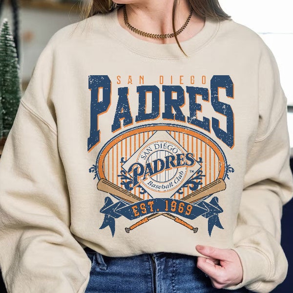 San Diego Baseball Sweatshirt | Vintage Style San Diego Baseball Crewneck Sweatshirt | San Diego EST 1969 Sweatshirt | Game Day