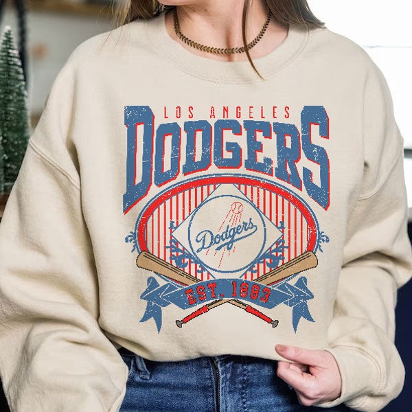 Los Angeles Baseball Sweatshirt | Vintage Style Los Angeles Baseball Crewneck Sweatshirt | Los Angeles EST 1961 Sweatshirt | Game Day