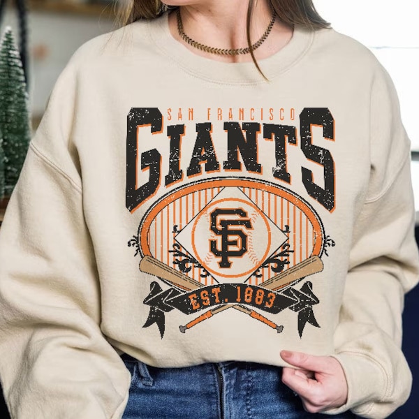 San Francisco Baseball Sweatshirt | Vintage Style San Francisco Baseball Crewneck Sweatshirt | San Francisco EST 1883 Sweatshirt | Spieltag