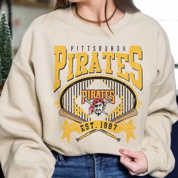 Pittsburgh Baseball Sweatshirt | Vintage Style Pittsburgh Baseball Crewneck Sweatshirt | Pittsburgh EST 1887 Sweatshirt | Game Day
