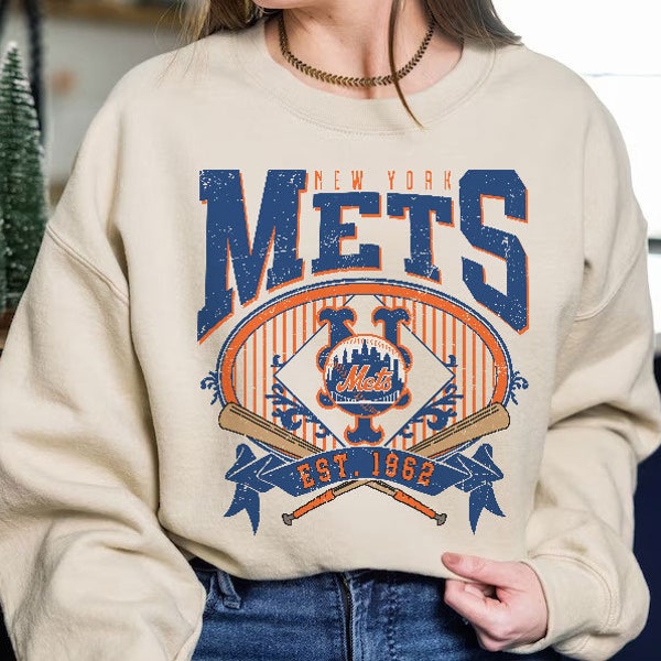 New York Baseball Sweatshirt | Vintage Style New York Baseball Crewneck Sweatshirt | New York EST 1962 Sweatshirt | Game Day