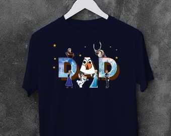 Frozen Dad T-Shirt, Funny Fathers Day Disney Tee