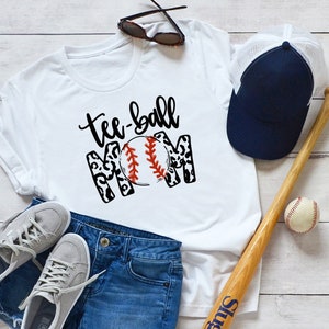 Tball Mom leopard Shirt, Custom T-Ball Tshirt, Customized Womens Shirt, T-Ball Game Day Outfit, Kids Tball Shirt, Baseball Tee Ball Clothing