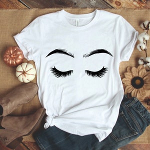 Eyes t-shirt, Cute shirt, Fashion eye t-shirt, Eyelashes shirt