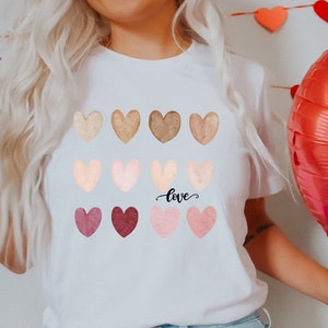 Watercolor Heart Shirt, Heart Graphic , Valentine's Day Heart Tee, Valentines Day Graphic Shirt, Shirt With Heart, be mine