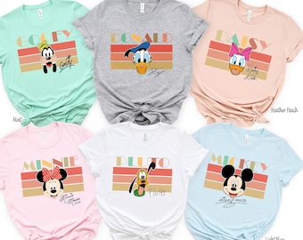 Retro Disney Character Shirt, Family Vacation Tee