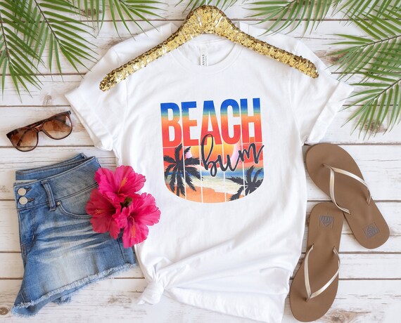 Beach Bum T-Shirt, Retro Vacay Vibes Tee