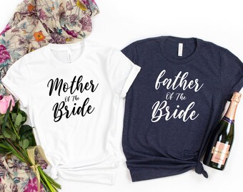 Mother/Father of Bride T-Shirt, Wedding Party Outfit
