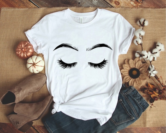 Eyelashes Cute Trendy Eyes Closed Tshirt Eyelashes Cute Trendy Eyes Closed Tshirt