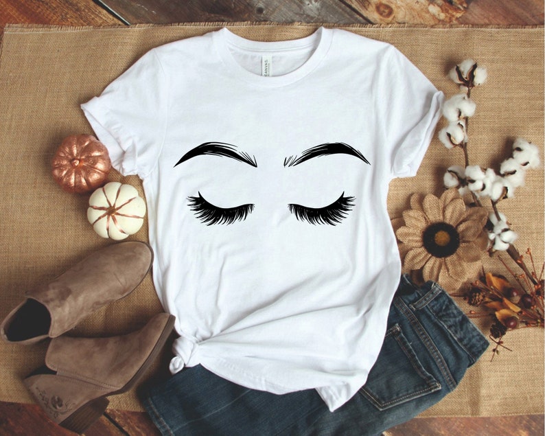 Eyes Tshirt Cute Shirt Fashion Eye Tshirt Eyelashes Shirt Etsy