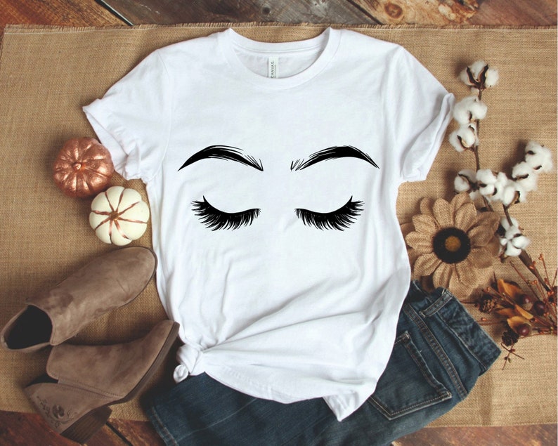 Eyes T-shirt Cute Shirt Fashion Eye T-shirt Eyelashes Shirt - Etsy