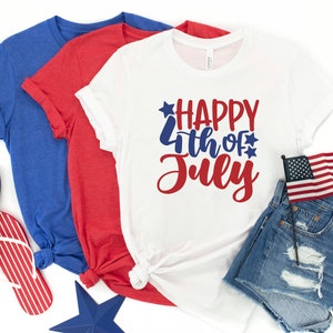 Happy 4th of July Shirt - Fourth Of July T-Shirt - America Clothes - Memorial Day Apparel - Red White Blue Tee - Freedom America Outfit