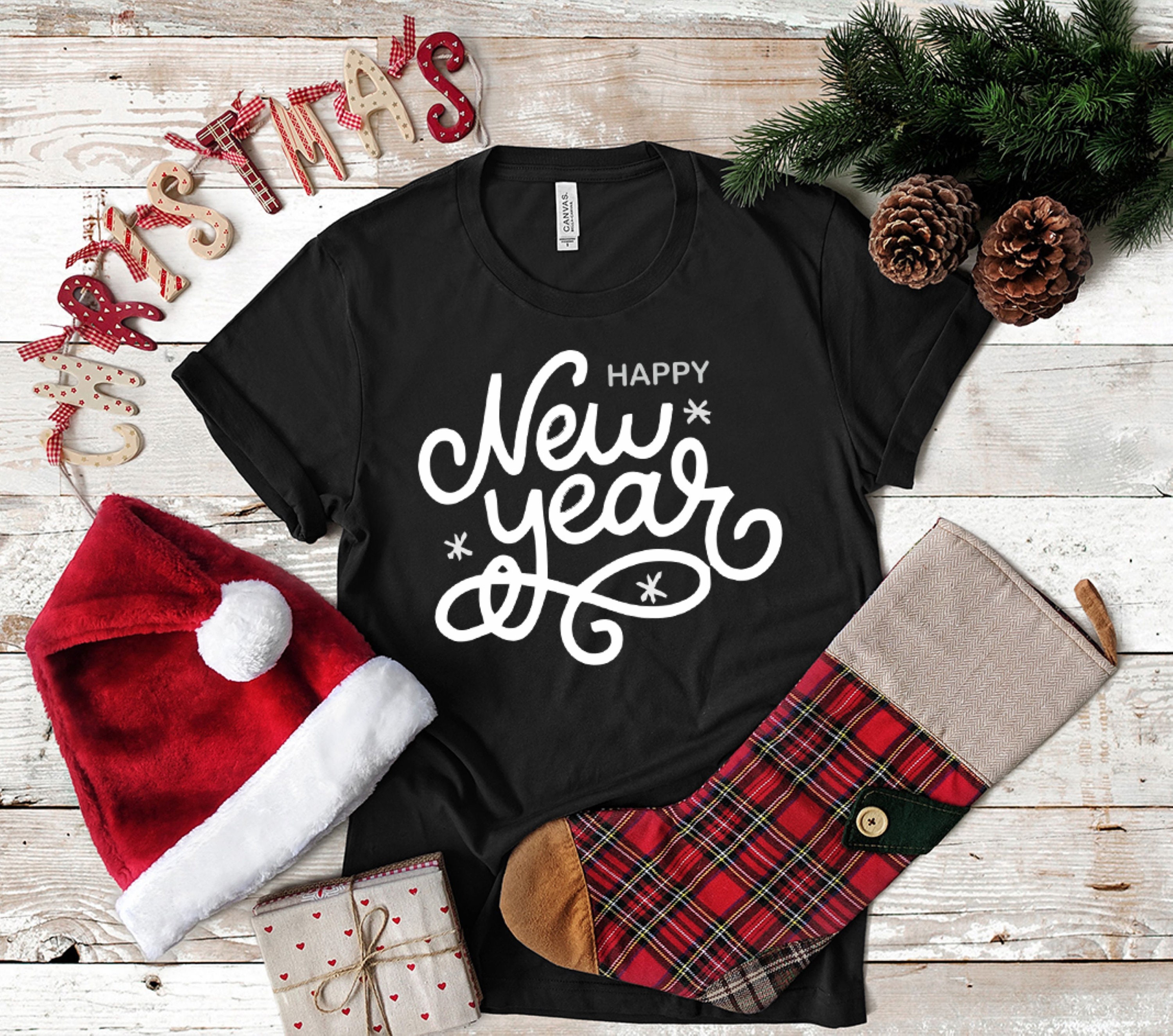 Happy new year t-shirt New year eve shirt Holiday tee | Etsy