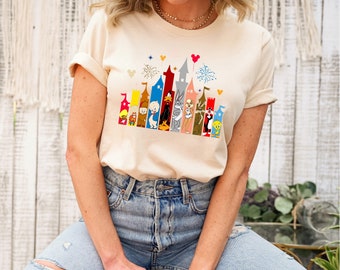 Disney Castle Cartoon Character Shirt, Family Vacation Tee