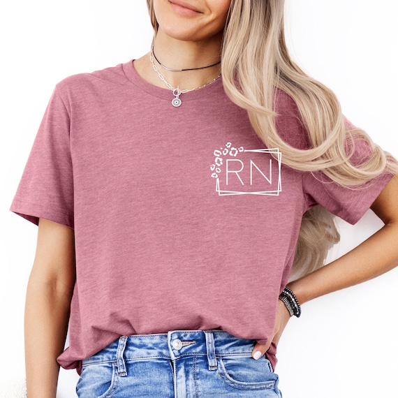 Registered Nurse Shirts Pocket, RN Shirts, Leopard RN T-Shirt, Nursing Shirt, Nursing School Tee, Nurse Week Shirt, Nurse Student Shirt.