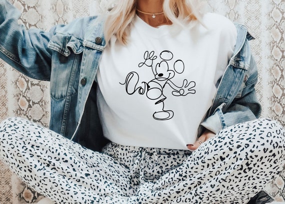 Mickey Outline Shirt Retro Shirt Magical Shirt Vacation - Etsy
