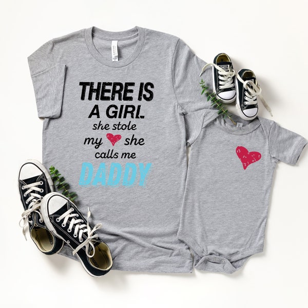 There Is A Girl She Stole My Heart She Calls Me Daddy T-shirt, She Calls Me Daddy Shirt, Father's Day Gift, Father's Day Shirts