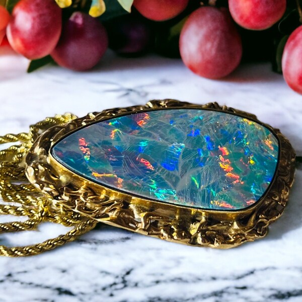 Australian Solid Opal Brooch Etsy