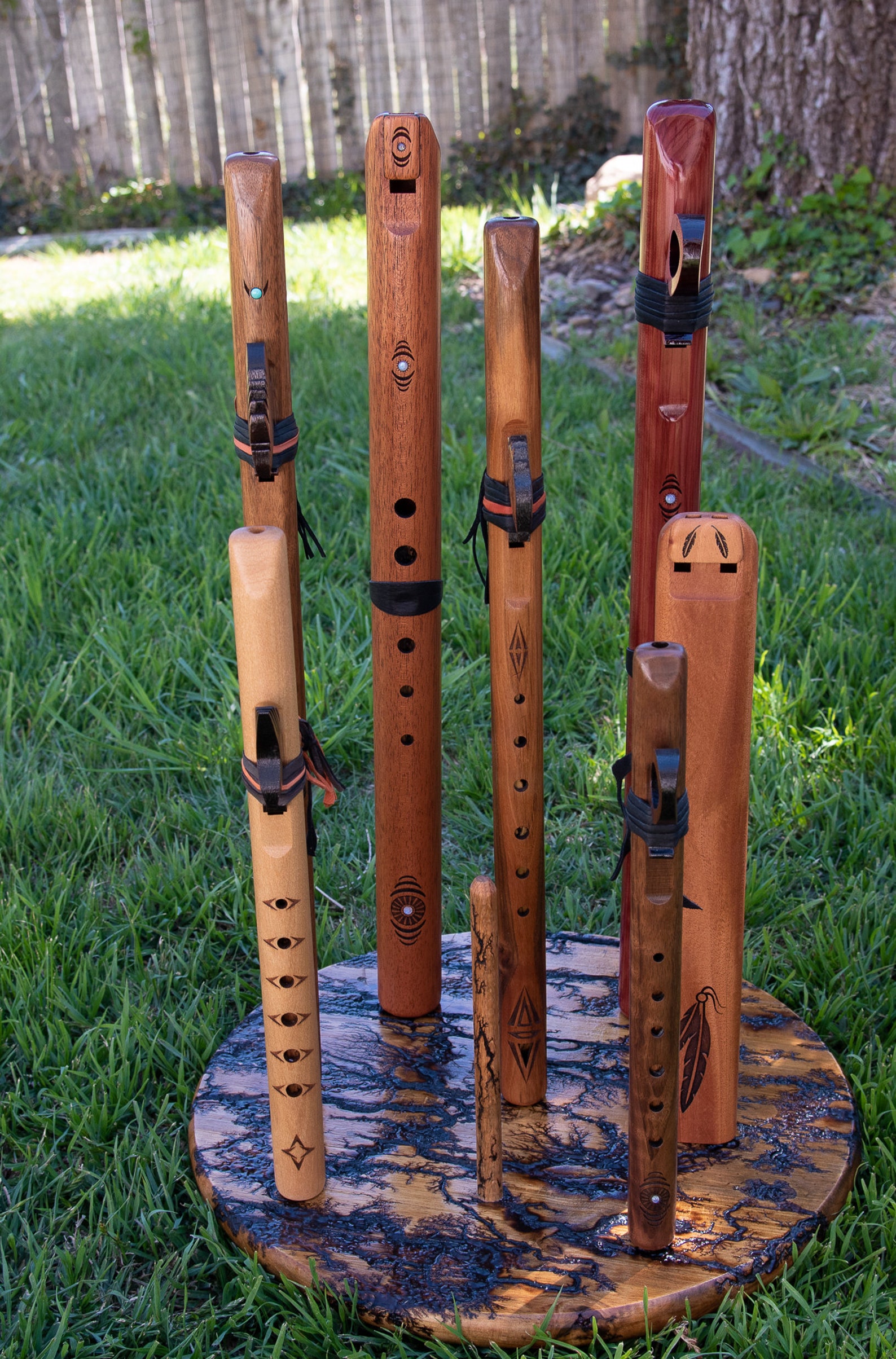 Native American Flute Stand 8 Flute Etsy
