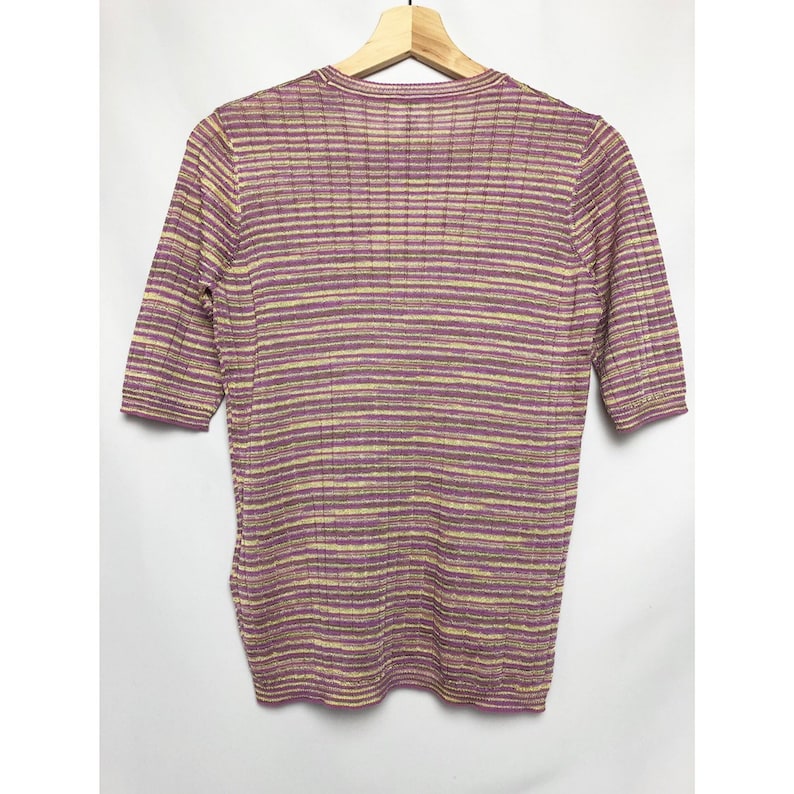 Vintage Missoni Metallic Gold Pink Knit