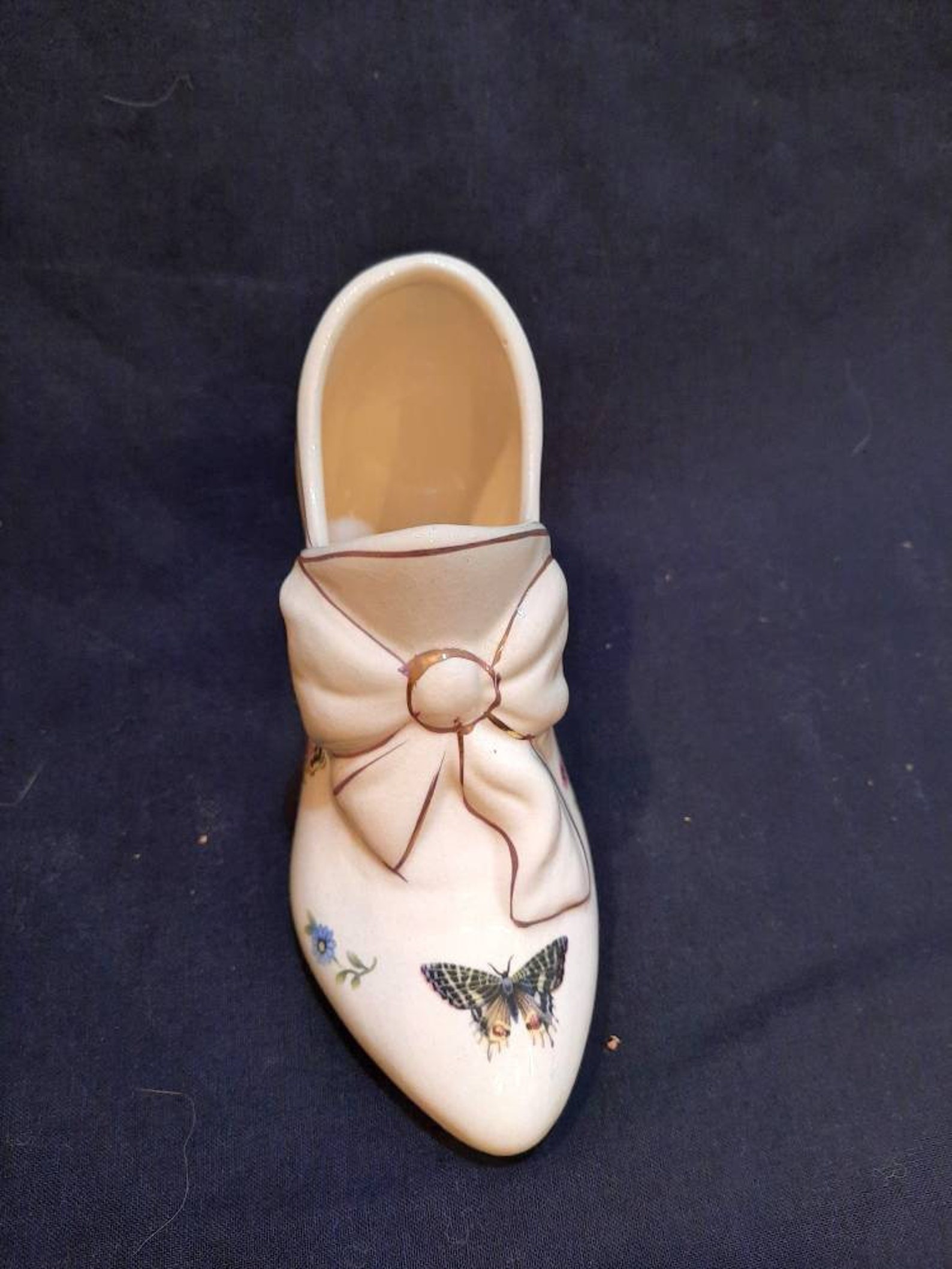 Décoration Chaussure En Céramique Marron - Objet Vintage Occasion