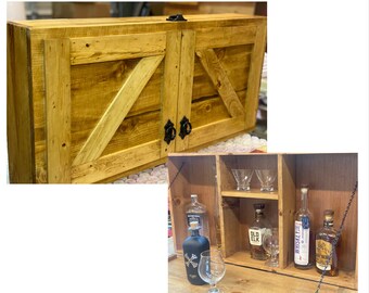 Rustic Murphy Bar Liquor Cabinet