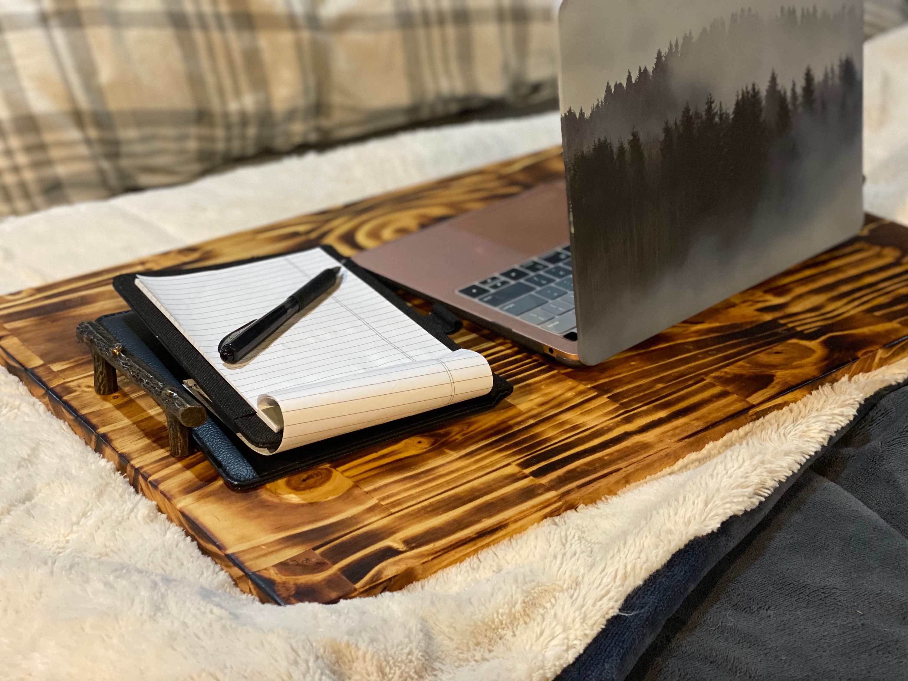 Laser-engraved Wood Lap Desk, Lap Board Small Size 