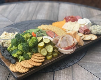 Rustic Raised Charcuterie Board | Reclaimed Wood Serving Tray | Farmhouse Wood Platform Tray | Holiday Grazing Tray | Christmas Gift Ideas