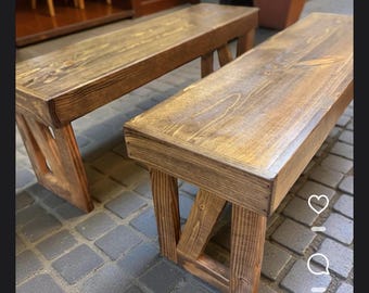 Rustic Reclaimed Wood Folding Bench | Handcrafted Farmhouse Seating | Space-Saving Bench for Dining, Entryway & Events