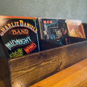 Rustic Record Storage Cabinet | Multiple Bay Vinyl Record Stand | Album Display Crate | Reclaimed Wood Record Shelf
