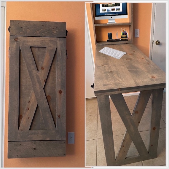 Rustic Murphy Bar Table | Drop Down Table | Dry Bar | Murphy Desk