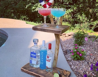 Rustic Tiered Timber Shelf; Log Platform Display Rack; Centerpiece; Cupcake Holder; Bottle Shelf; Wine Rack; Rustic Wedding Decor