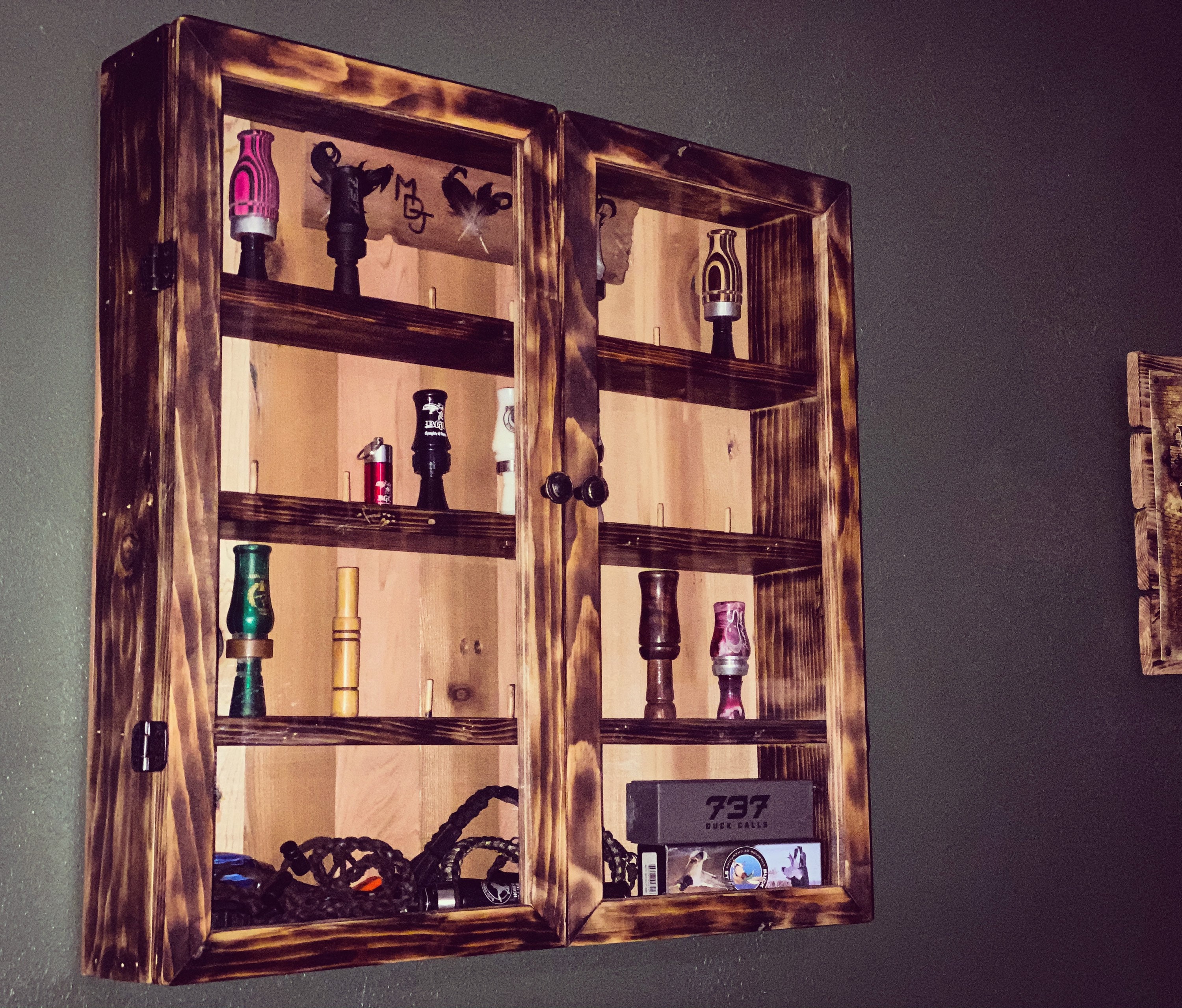 Duck Call Case Shot Glass Cabinet Essential Oil Storage Storage Shelf Reclaimed Wood Curio Cabinet Rustic Farmhouse Cabinet Etsy Sweden