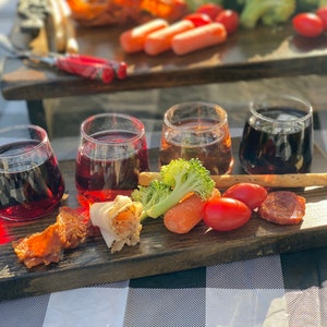 Flight Tray | Tasting Flight Board | Wine Tasting | Whiskey flight | Mini Charcuterie | Christmas Gift Idea | Holiday Party Drinks