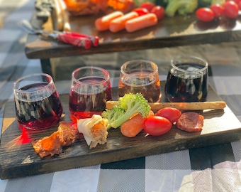 Flight Tray | Tasting Flight Board | Wine Tasting | Whiskey flight | Mini Charcuterie | Christmas Gift Idea | Holiday Party Drinks