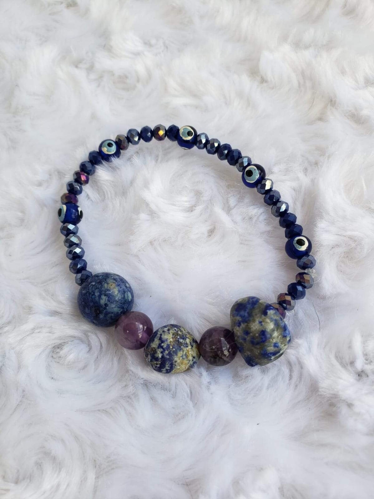 Third Eye Chakra Evil Eye Bracelet Etsy