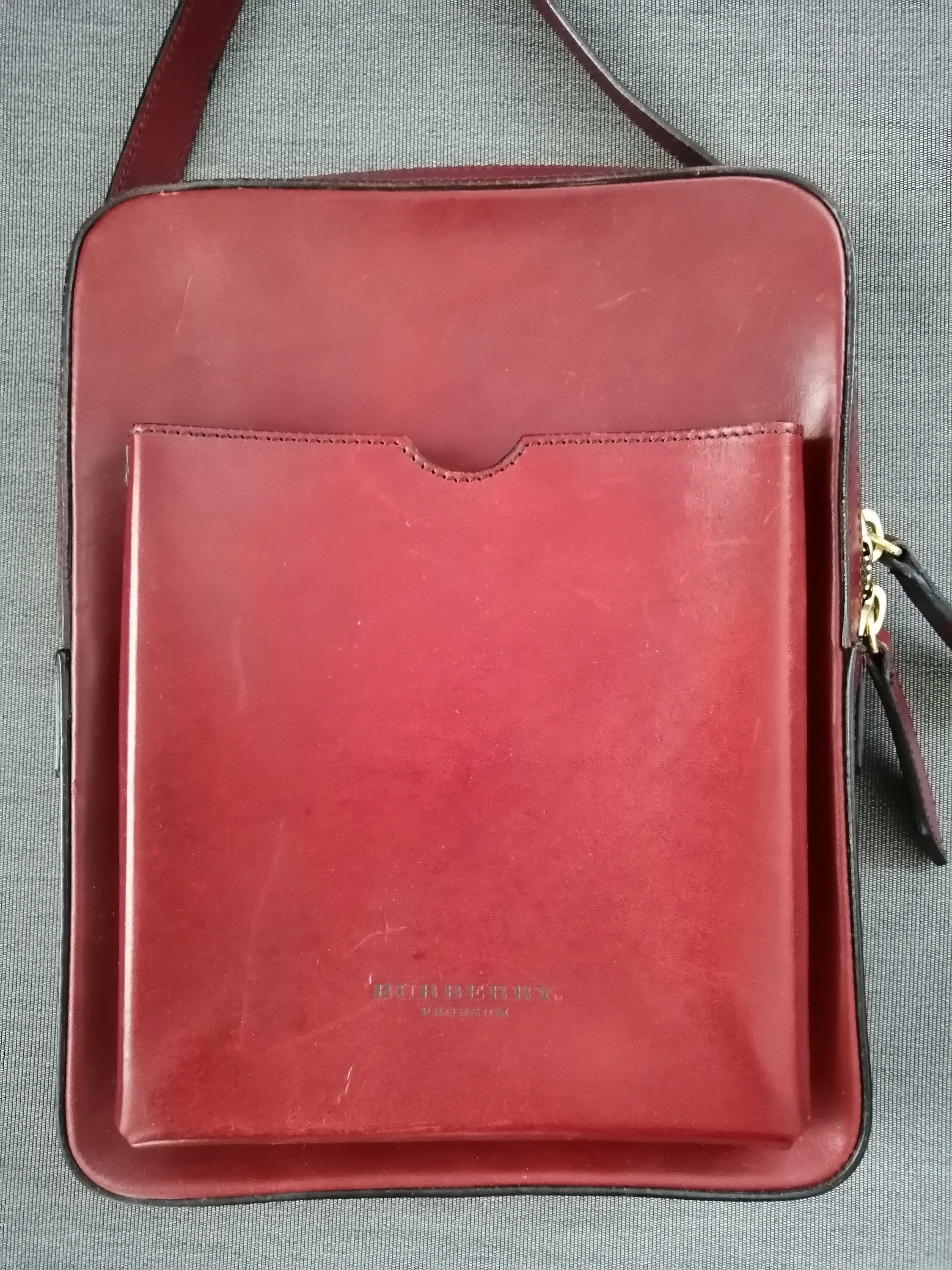 Burberry prorsum messenger bag red Vintage Etsy