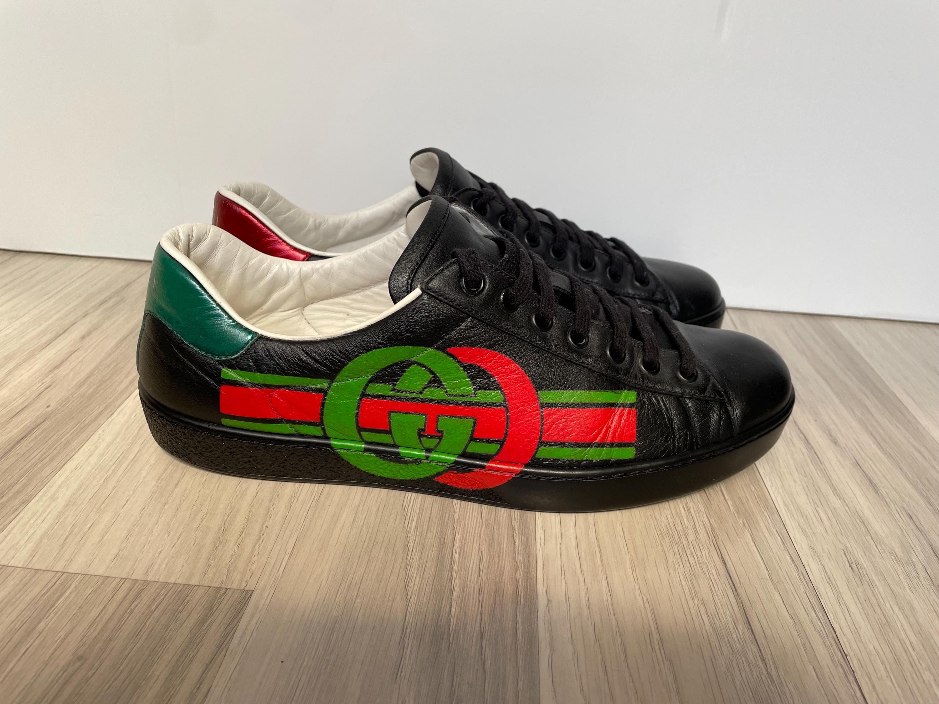 Gucci Men Leather Sneakers UK7 / EU 41.5/ US 8 Vintage - Etsy