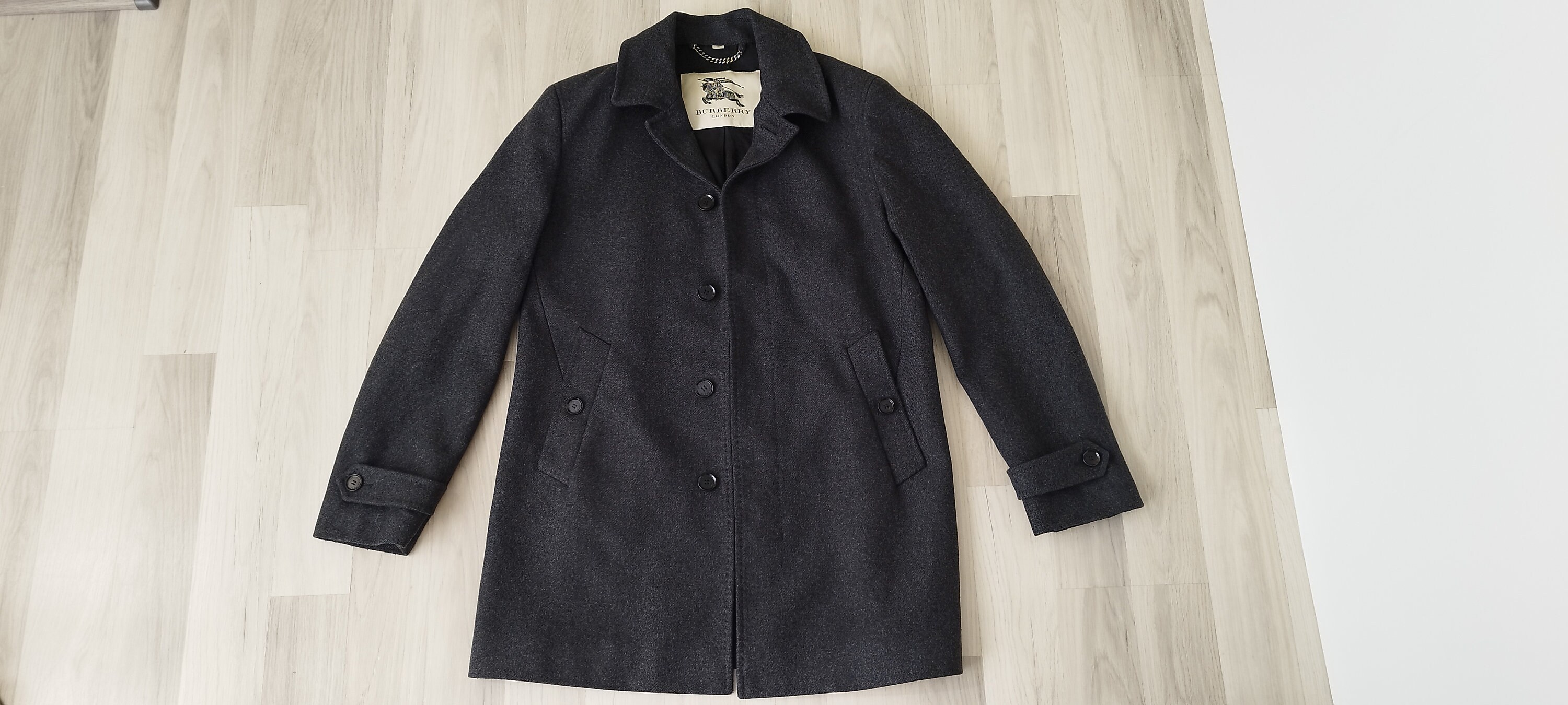 ジャケット・アウター Burberry's wool cashmere coat grey Burberry Wool Cashmere Pea Coat in Grey for Men | Lyst UK